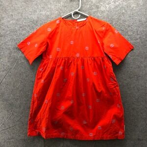 Tiny Cottons Chefs Choice Club Sandwich Dress Girls 10y Red Short Sleeve Poplin